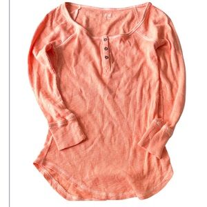 Mudd Orange Henley Top Small